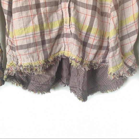 FP Seeking Starlight Plaid Distress Flannel Sz XS - Picture 6 of 7